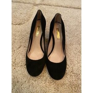 Louise Cie Suede Round Toe Pumps